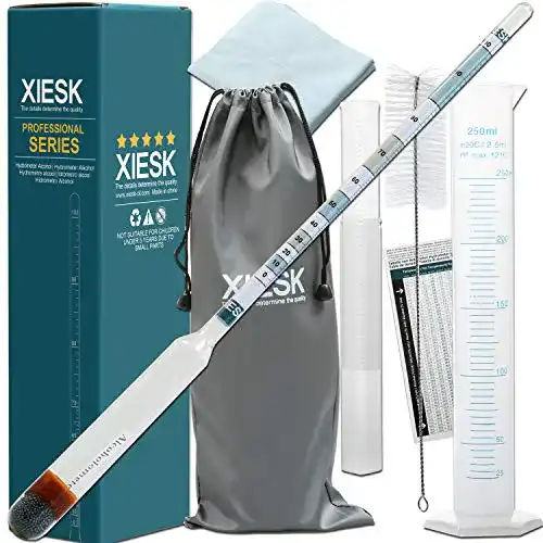 Bierspindel XIESK Professionell Alkoholmeter Hydrometer