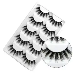 Künstliche Wimpern GGOKOK Falsche Wimpern, 5 Paare 3D