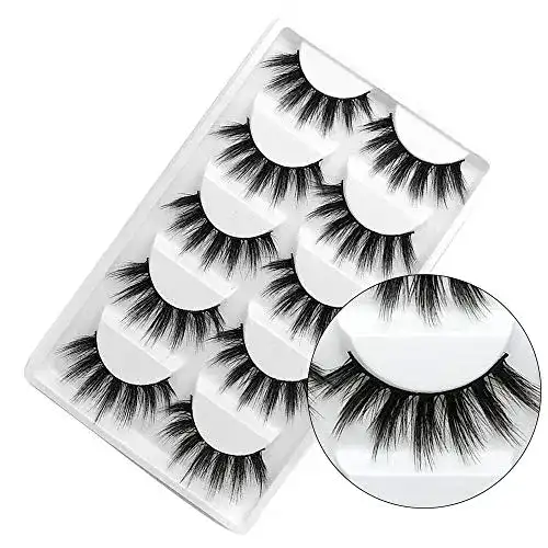 Künstliche Wimpern GGOKOK Falsche Wimpern, 5 Paare 3D