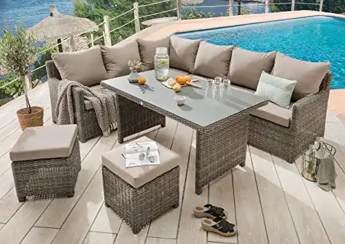 Lounge-Möbel-Set Destiny Loungegruppe Bergamo Eckgruppe