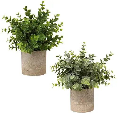 Eukalyptus künstlich Briful Kunstpflanze Mini Künstliche Pflanze