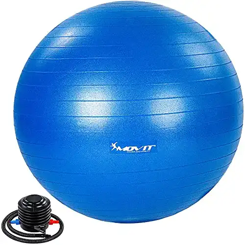 Gymnastikball Movit ® »Dynamic Ball« inkl. Pumpe, 65 cm, blau, Maximalbelastbarkeit bis 500kg