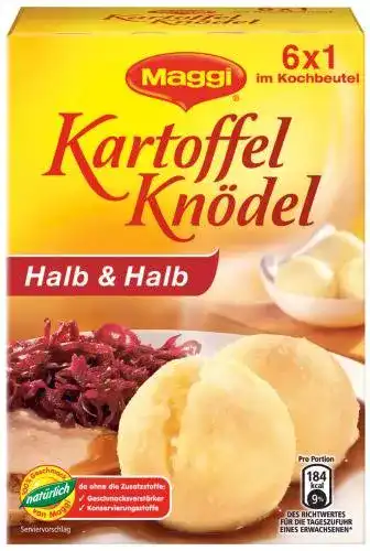 Kartoffelknödel Maggi halb&halb Kochbeutel, 6 x 200 g