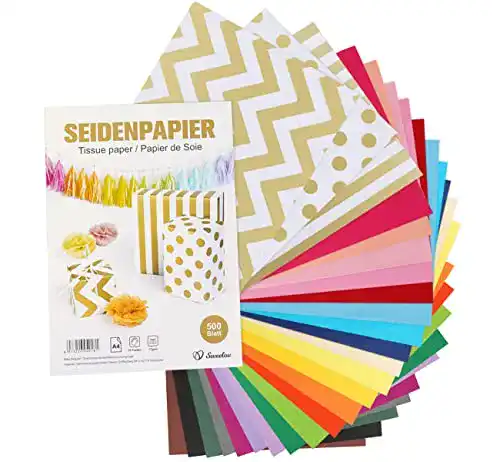 Seidenpapier Sweelov 500 Blatt 25 Farben Bastelpapier A4