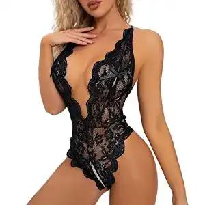 Negligee KOEMCY Sexy Body Dessous Damen Babydoll Body