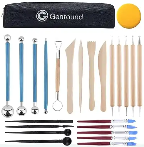 Modellierwerkzeug Genround, 25pcs, Aufbewahrungstasche