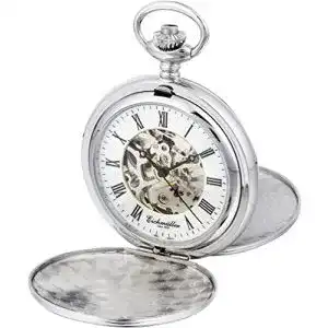 Taschenuhr Eichmüller 8212 teilskeletttiert beidseitig aufklappbar