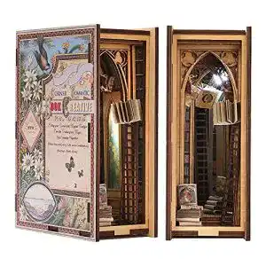 Book Nook CUTEBEE Modellbausatz DIY Puppenhaus Kit mit LED