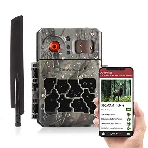 Wildkamera-mit-App SECACAM Pro Plus Mobile LTE 4G Profi