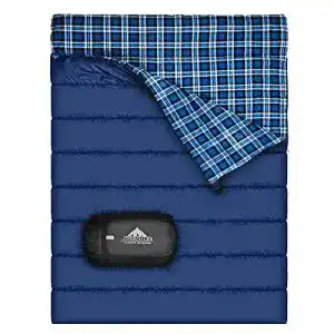 Doppelschlafsack Agemore Baumwollflanell Queen Size 2 Person