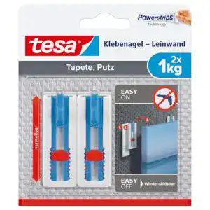 Klebenagel TESA Tapeten & Putz, höhenverstellbar, selbstklebend
