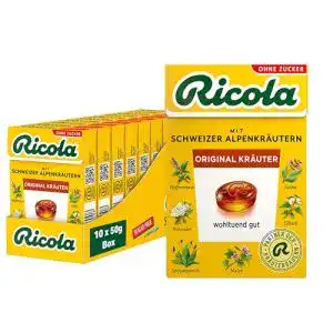 Hustenbonbons Ricola Kräuter Original, Schweizer Kräuterbonbon