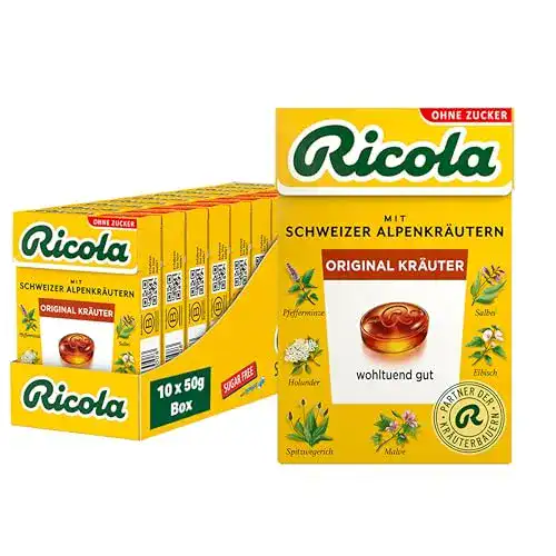 Die beste Hustenbonbons Ricola Kräuter Original, Schweizer Kräuterbonbon 2026 Test Bestseller Hustenbonbons Ricola Kräuter Original, Schweizer Kräuterbonbon