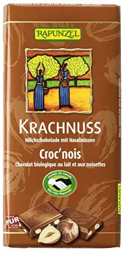 Nussschokolade Rapunzel Bio Krachnuss Vollmilch, (12 x 100 g)