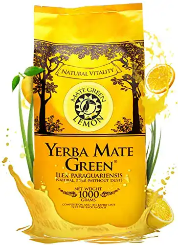 Mate-Tee Mate Green Yerba, LEMON, Zitronen Mate Tee, 1000 g