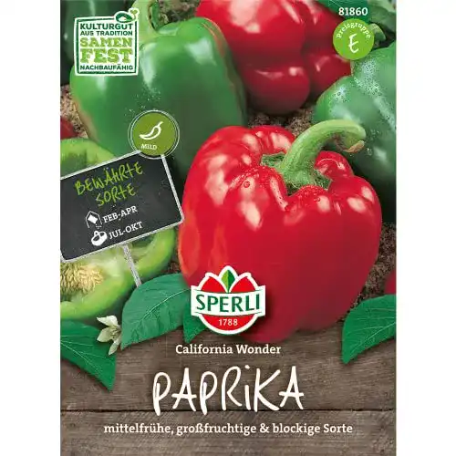 Paprika-Samen Sperli Premium Paprika Samen California Wonder