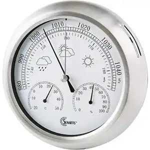 Barometer Sunartis THB367 Edelstahlrahmen