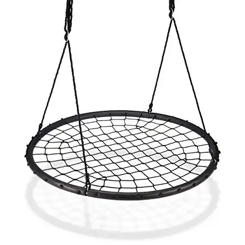 Nestschaukel (150 kg) Relaxdays Nestschaukel mit Netz, Ø120cm