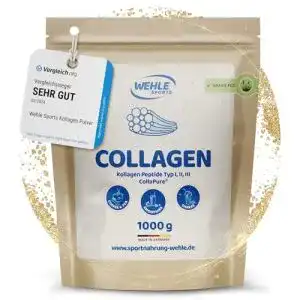 Kollagen Wehle Sports Collagen Pulver 1kg Hydrolysat Peptide
