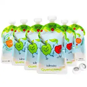 Quetschbeutel wiederverwendbar kiinda 6er Pack BPA frei