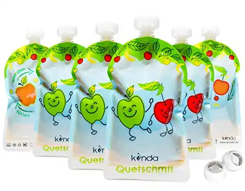 Quetschbeutel wiederverwendbar kiinda 6er Pack BPA frei
