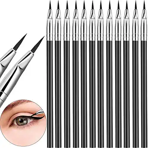 Eyeliner-Pinsel Blulu 12 Stück Abgewinkelter Eyeliner Pinsel