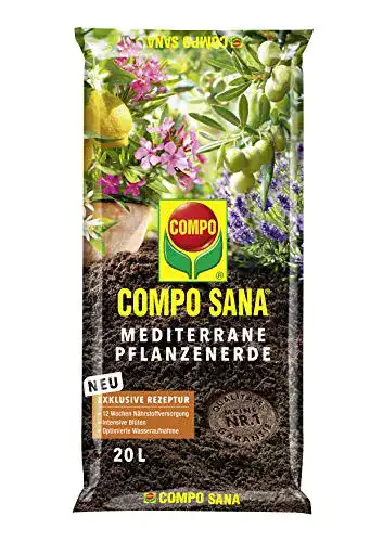 Compo-Erde Compo SANA Mediterrane Kübelpflanzenerde mit 12 Wochen