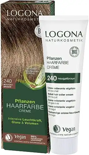 Braune Haarfarbe LOGONA Naturkosmetik Pflanzen-Haarfarbe Creme 240