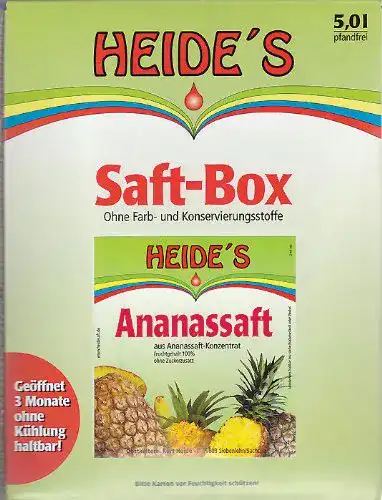 Ananassaft Heides-BiB , 5 Liter