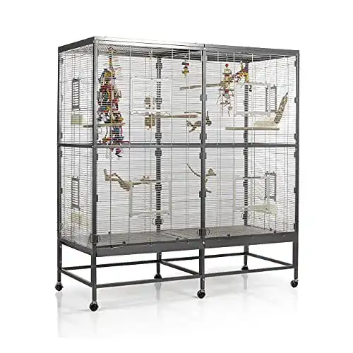 Vogelvoliere Montana Cages ® Paradiso 150, Antik-Platinum