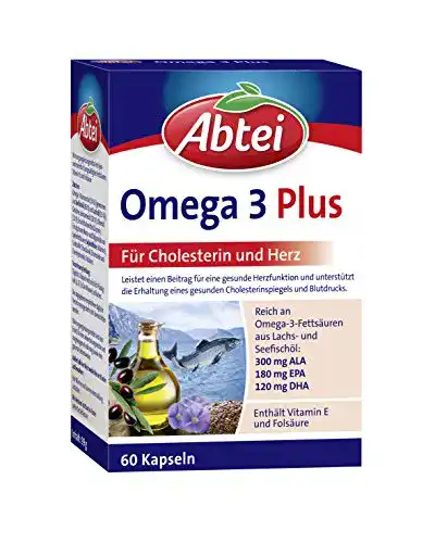 Omega-3-Kapseln Abtei Omega 3 Plus, 60 Kapseln