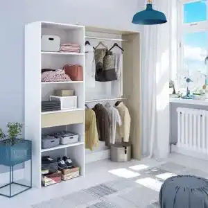 Offener Kleiderschrank Dmora – Garderobe Miramar, Struktur
