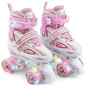Verstellbare Kinder-Rollschuhe Apollo Super Quad X Pro, LED
