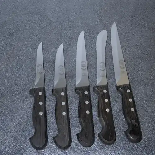 Fleischermesser-Set Ro-Da Messerset 6tlg., Holzgriff