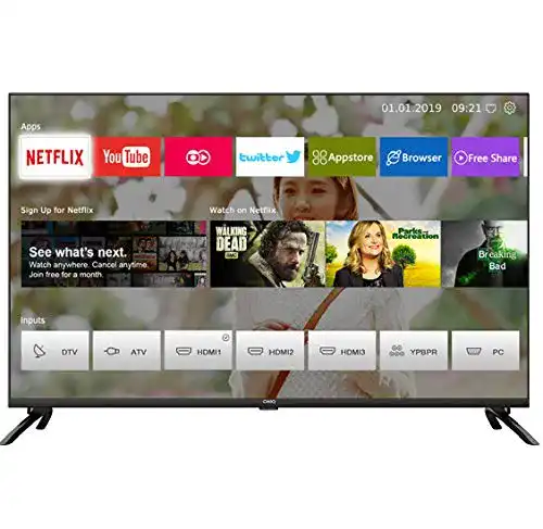 50-Zoll-Fernseher CHIQ Rahmenloser UHD Fernseher TV 4k