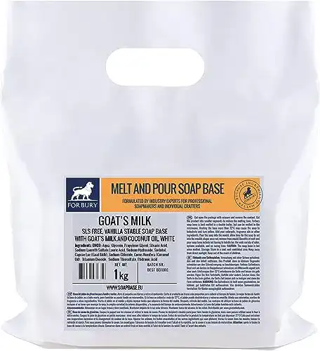 Rohseife Forbury Ziegen Milch Seifenbasis, 1kg SLS-frei
