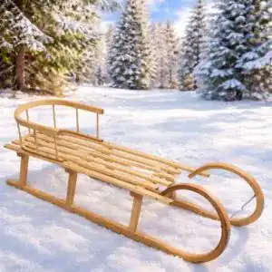 Hörnerschlitten Best For Kids Hörnerrodel 120 cm mit Rückenlehne