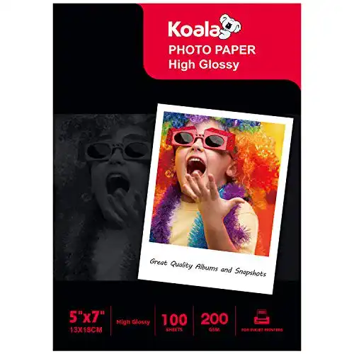 Fotopapier 13×18 Koala Inkjet Hochglänzend cm, 100 Blatt