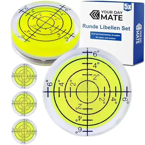 Dosenlibelle Your Day Mate Libelle Wasserwaage, 5 Pack, Rund, Ø 32
