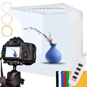 Fotobox DUCLUS Foto Lichtbox 30x30x30cm, faltbar, dimmbar