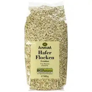Haferflocken Alnatura Bio Feinblatt, vegan, 6er Pack (6 x 500 g)