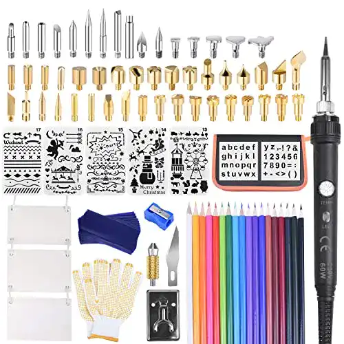 Brandmalerei-Set kuman Brandmalerei Lötkolben Set, 98 PCS