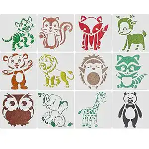 Malschablonen CENRONG Tierschablone Vorlagen 12 PCS Tiere