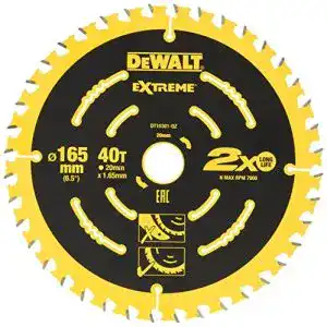 Sägeblatt (165×20) DEWALT Extreme Kreissägeblatt DT10301