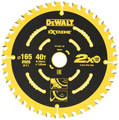 Sägeblatt (165×20) DEWALT Extreme Kreissägeblatt DT10301
