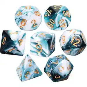 DnD-Würfel Aoriher 7 Stücke DND Würfel Set Polyedrisch Würfel