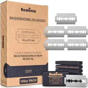 Rasierhobel-Klingen Bambaw Rasierklingen 100 Pack