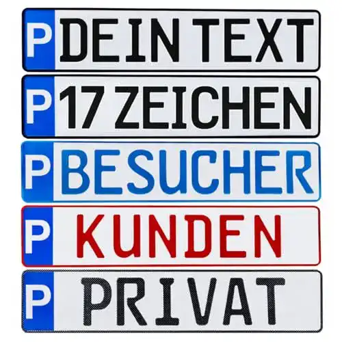 Parkplatzschild L & P Car Design Parkplatz Kennzeichen 1 Stück
