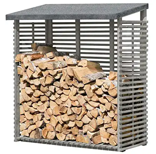 Holzlege Gartenpirat Holzunterstand für Kaminholz aussen