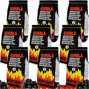 Grillbrikett Deuba 27 Kg, 9 x 3kg Holzkohle Grillkohle